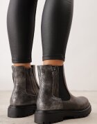 lady glory Cu talpă joasă (tip chelsea) din imitație de piele cu elastic cusut în gambă și inserție embosată Araxis Gri