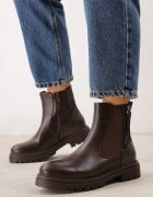 lady glory Cu talpă joasă (tip chelsea) din imitație de piele cu elastic cusut în gambă și inserție embosată Araxis Maro