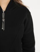 las garras Bluză din bumbac neagră cu glugă Hebesa