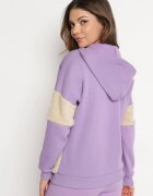 las garras Bluză Mov deschis Bicoloră din bumbac cu inserții fleece și glugă Dikea