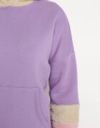 las garras Hanorac Violet deschis și cu inserții de blană Pyroxis