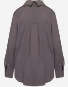 lefon Cămașă gri închis din bumbac cu croi oversized Loborae