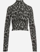 lefon Maletă scurtă Gri închis cu Vâscoză cu Imprimeu leopard Lioga