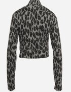 lefon Maletă scurtă Gri închis cu Vâscoză cu Imprimeu leopard Lioga