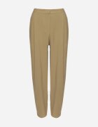 lefon Pantaloni de costum verzi din Modal cu Talie Înaltă Mavice