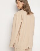 lefon Sacou Bej Oversize Croială Dreaptă cu Buzunare din Modal Mavelisse
