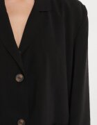 lefon Sacou Negru Oversize Tip Boxy cu Buzunare din Modal Mavelisse