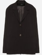 lefon Sacou Negru Oversize Tip Boxy cu Buzunare din Modal Mavelisse