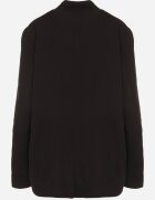 lefon Sacou Negru Oversize Tip Boxy cu Buzunare din Modal Mavelisse