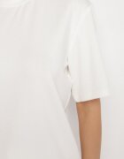 lefon T-shirt Clasic Alb cu croială supradimensionată cu viscoză Aderisa
