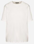 lefon T-shirt Clasic Alb cu croială supradimensionată cu viscoză Aderisa