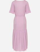 lf women Rochie Tip Cutie Violet cu Centură din Material și Volan Dimovas
