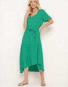 lf women Rochie verde închis croi drept cu curea textilă și volan Dimovas
