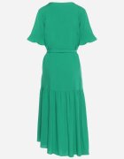 lf women Rochie verde închis croi drept cu curea textilă și volan Dimovas