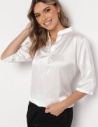 lily rose Bluză Albă cu spate mai lung și mâneci cu prindere Rohia