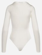 lily rose Body Alb cu mânecă lungă și decolteu adânc Mastaria