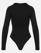 lily rose Body Negru cu Mânecă Lungă și Decolteu Adânc Mastaria