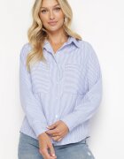 lily rose Cămașă Albastră în dungi cu bază ușor evazată Rira