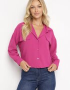 lily rose Cămașă Roz închis cu Guler și Clapete Decorative Keitlyn