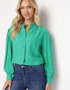 lily rose Cămașă Verde cu Mâneci Plisate Yelia