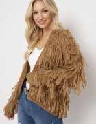lily rose Cardigan Maro Deschis cu Franjuri Sesunatri