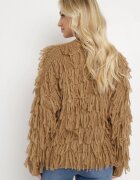 lily rose Cardigan Maro Deschis cu Franjuri Sesunatri