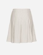 lily rose Fustă Albă cu dungi delicate cu croială evazată și cu pliuri Redamara