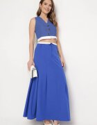 lily rose Fustă albastră maxi cloș în stil de costum Araxna