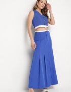 lily rose Fustă albastră maxi cloș în stil de costum Araxna