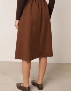 lily rose Fustă Evazată Midi maro deschis cu elastic în talie Glorina