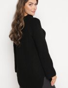 lily rose Maletă tricotată tip pulover Negru cu mâneci evazate Nucta