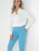 lily rose Pantaloni Albaștri de costum cu curea Nemez