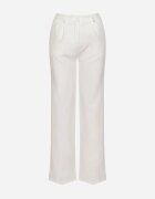lily rose Pantaloni Albi în stil de costum cu găici de curea Dionissa