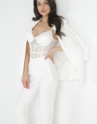 lily rose Pantaloni Albi Țigaretă cu Imitație de Buzunare Anilnig