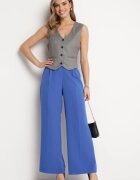 lily rose Pantaloni bleumarin Eleganți cu picioare largi și cu talie înaltă Fidelia