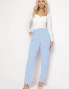 lily rose Pantaloni de costum Albaștri deschiși cu curea Nemez