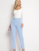 lily rose Pantaloni de costum Albaștri deschiși cu curea Nemez