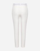 lily rose Pantaloni de costum croiți albi cu cordon din material cu cataramă Kerriy
