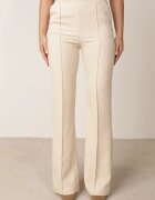 lily rose Pantaloni eleganți bej cu picioare largi și cu elastic în talie Leilma
