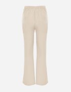 lily rose Pantaloni eleganți bej cu picioare largi și cu elastic în talie Leilma