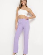 lily rose Pantaloni Fioleți de costum cu talie înaltă și picioare largi Abigaille