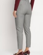 lily rose Pantaloni Gri De Costum Cu Viscoză Decorați Cu O Curea Lată Atteriana