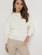 lily rose Pulover Bej deschis cu croială scurtă cu mâneci largi Hejlla
