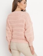 lily rose Pulover Roz Scurt cu Mâneci Largi Hejlla