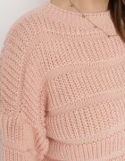 lily rose Pulover Roz Scurt cu Mâneci Largi Hejlla