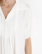 lily rose Rochie Albă Cloș cu pliuri și guler Alisano