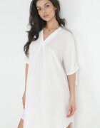 lily rose Rochie albă cu croială dreaptă mini cu guler Zeena