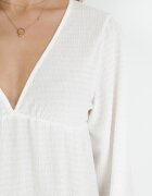 lily rose Rochie Albă cu Decolteu adânc și Talie elastică de vulpe