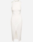 lily rose Rochie Albă cu guler semi-înalt cu fentă frontală Aelwyn