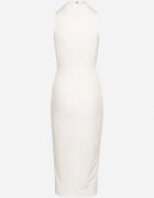 lily rose Rochie Albă cu guler semi-înalt cu fentă frontală Aelwyn